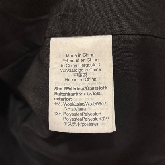 J.Crew Mercantile Black Full Zip Wool Blend City Coat in Size 4 - Picture 12 of 15